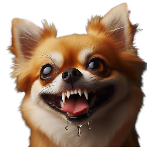 Glædelig Chihuahua med skarpe tænder