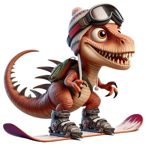 Skiende Dinosaur