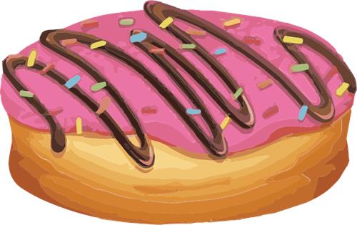 Lækre pink donuts med chokolade