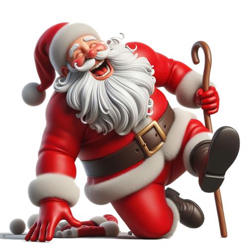 Julemanden i festligt humør