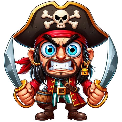 Fierce Pirate Character
