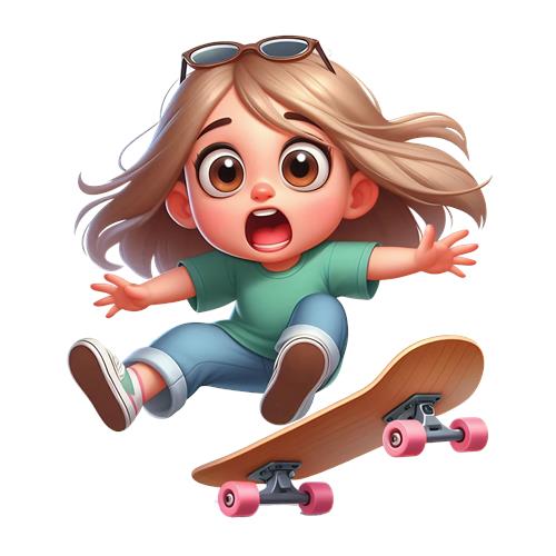 Skaterpige i aktion