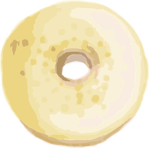 Lækker, lys donut med glasur
