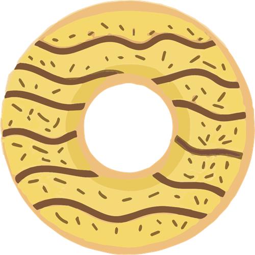 Lækker donut med chokoladefrosting