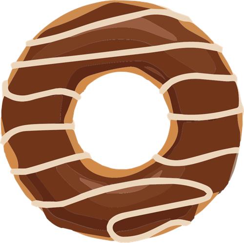 Lækker chokolade donut med glasur