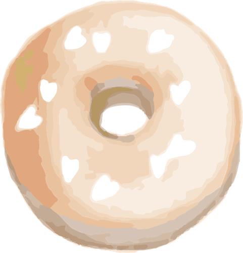 Kærligheds-donut med hjerter