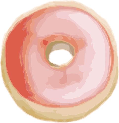 Lækker glasur donut med pink topping