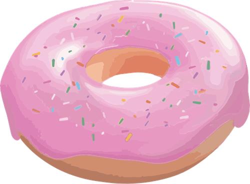 Farverig Donut med Glasur