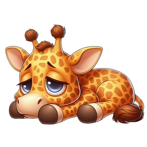 Sødt og trist lille giraff
