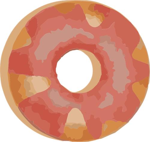 Farverig Donut med Glasur