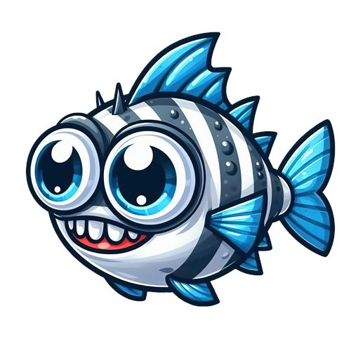 Glædelig tegneserie fisk