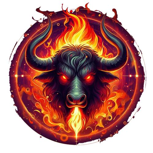 Flammende Tyr: En Symbolsk Repræsentation