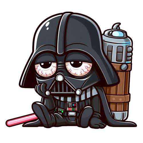 Søvnig Sith med lyssværd