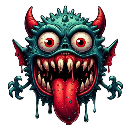 Farverig Monstermaskerade