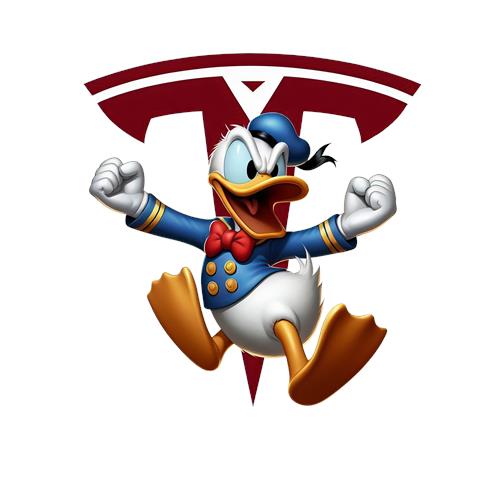 Donald Duck with Tesla Logo