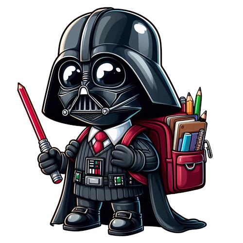 Kawaii Darth Vader med rygsæk