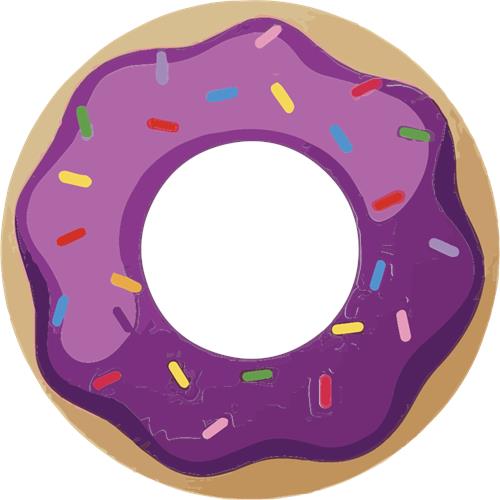 Farverig Lilla Doughnut med Krymmel