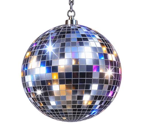 Glitrende discokugle