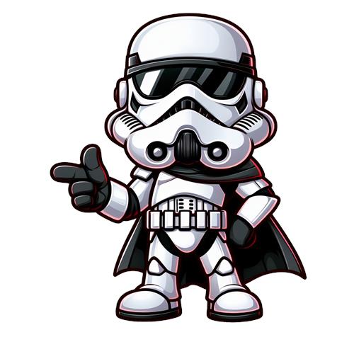 Kawaii Stormtrooper med Kappe