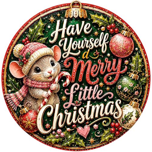 Julemus med Merry Little Christmas-tekst