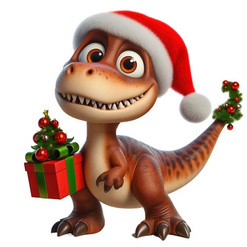 Julevenlig Dinosaur