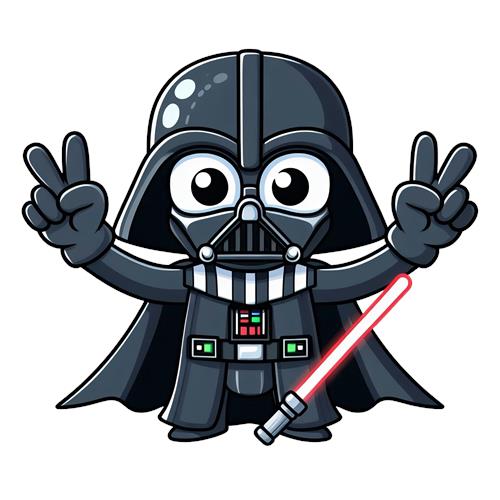 Sød Darth Vader med lysaber
