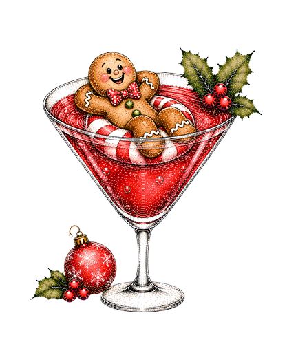 Julecocktail med peberkagemand