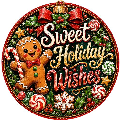 Sweet Holiday Wishes julekugle