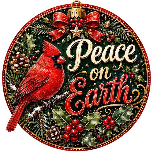 Peace on Earth med rød kardinal