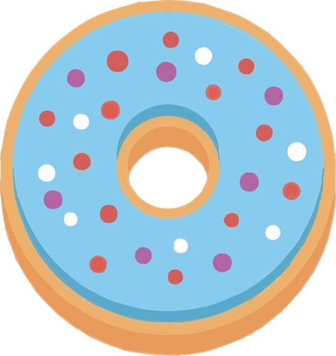 Farverig donuts med glasur og drys