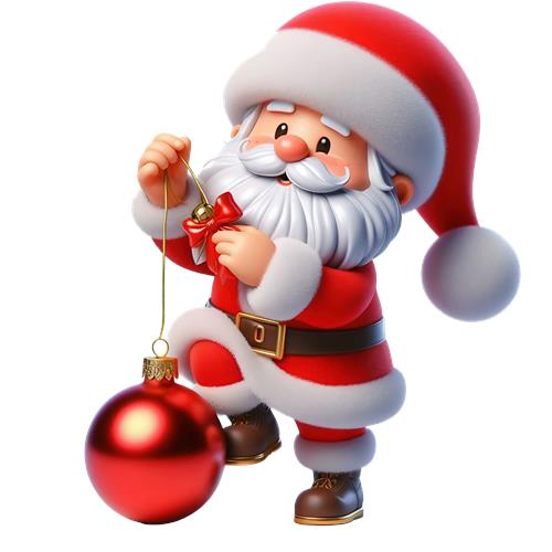 Julemanden med pynt