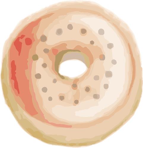 Lækker glasur donut med prikker