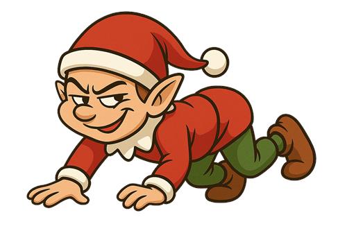 Snedige nisse på jagt