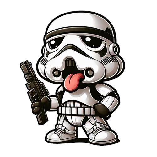 Kawaii Stormtrooper med pistol