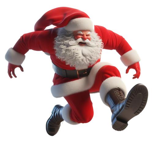 Julemanden i bevægelse