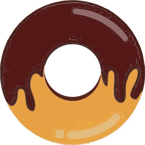 Lækker chokoladeglasur donut