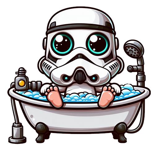 Sød Stormtrooper i Badekar