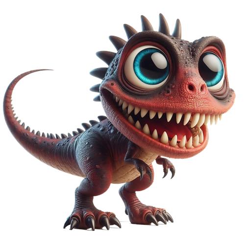 Farverig og Venlig Dinosaur