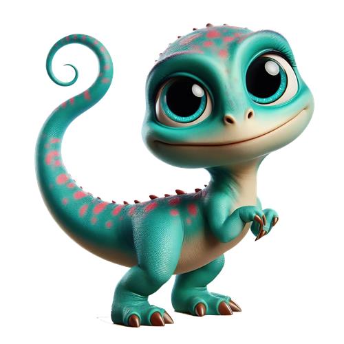 Farverig Dinosaur Ven