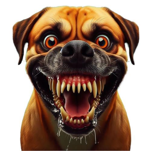 Farlig Hund med Rasende Udtryk