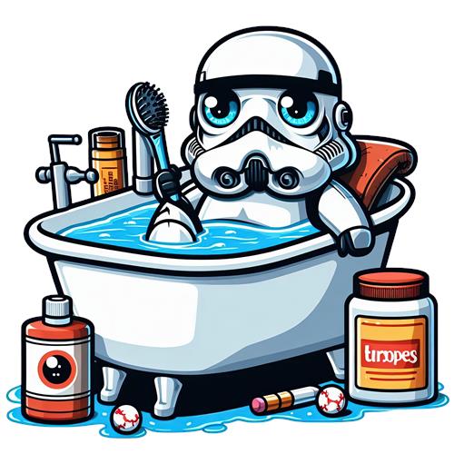 Stormtrooper i Badekar