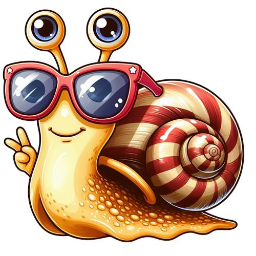 Cool Snail with Sunglasses