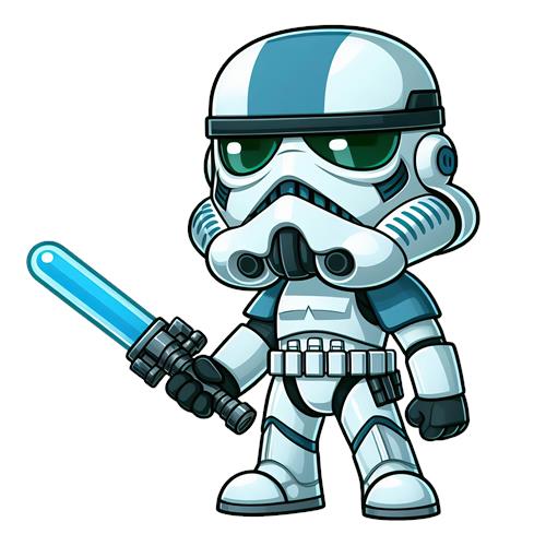 Kawaii Stormtrooper med lysværd