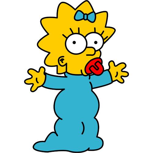 Maggie Simpson i Blåt Tøj