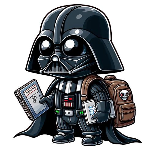 Kawaii Darth Vader med rygsæk