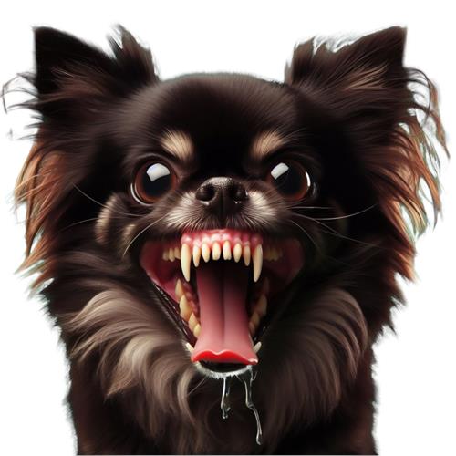 Farlig Chihuahua med truende udtryk
