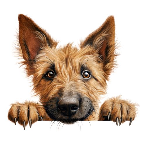 Sød terrierhund med poter