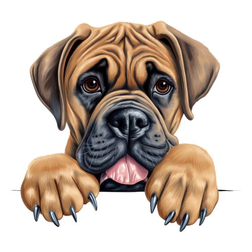 Sød boxerhund med store poter