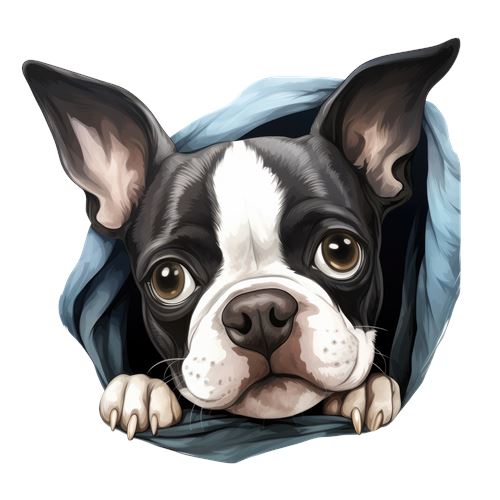 Sød sort-hvid Boston Terrier
