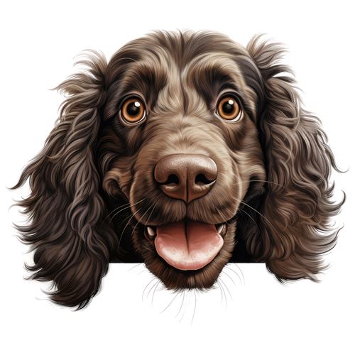 Sød brun cockerspaniel med tungen ude
